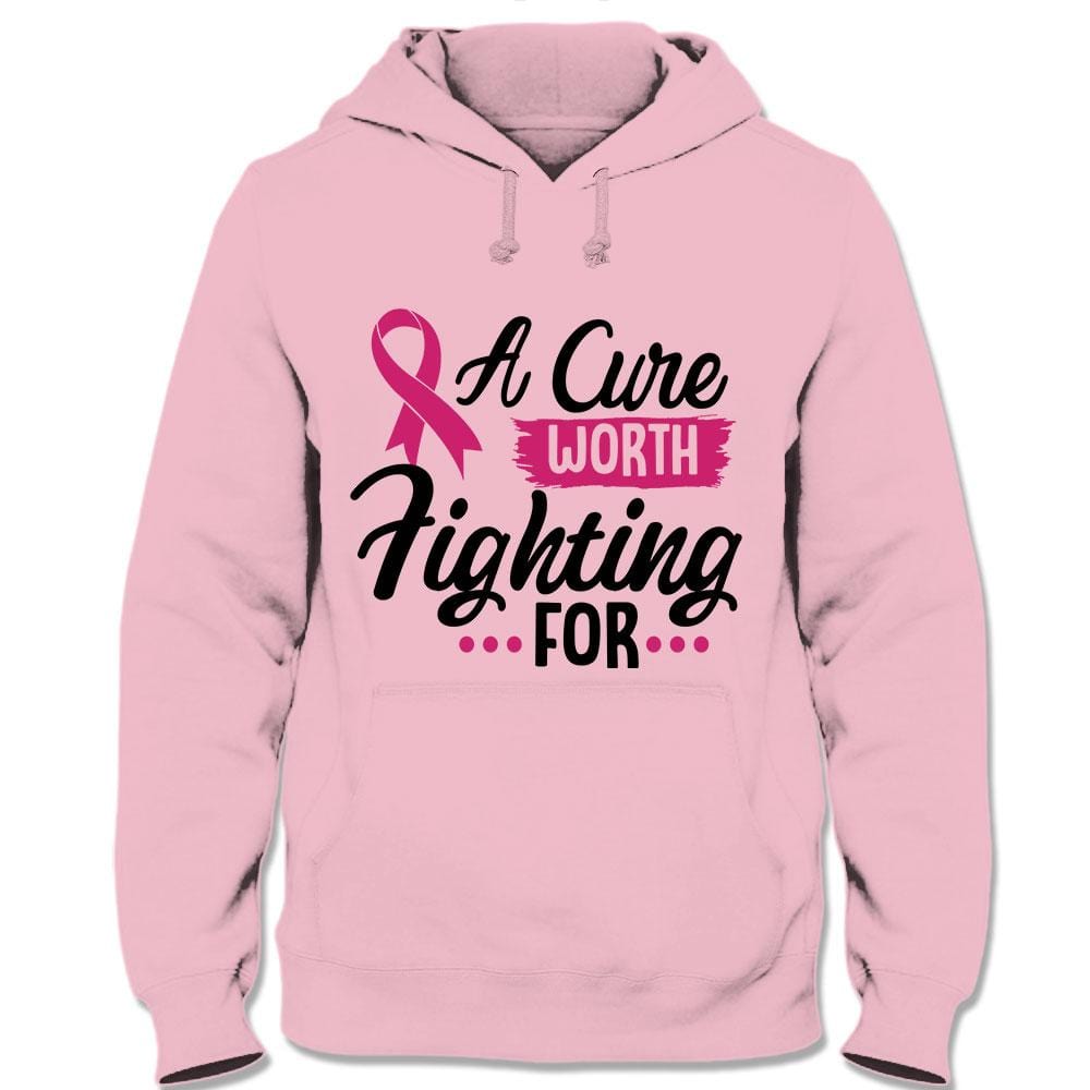 Breast Cancer Survivor Awareness Shirt, Cure Worth Fighting, Pink Ribbon