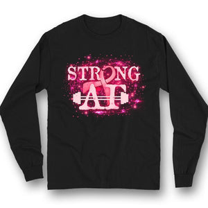 Camiseta Strong At, Warrior contra el cáncer de mama, lazo rosa