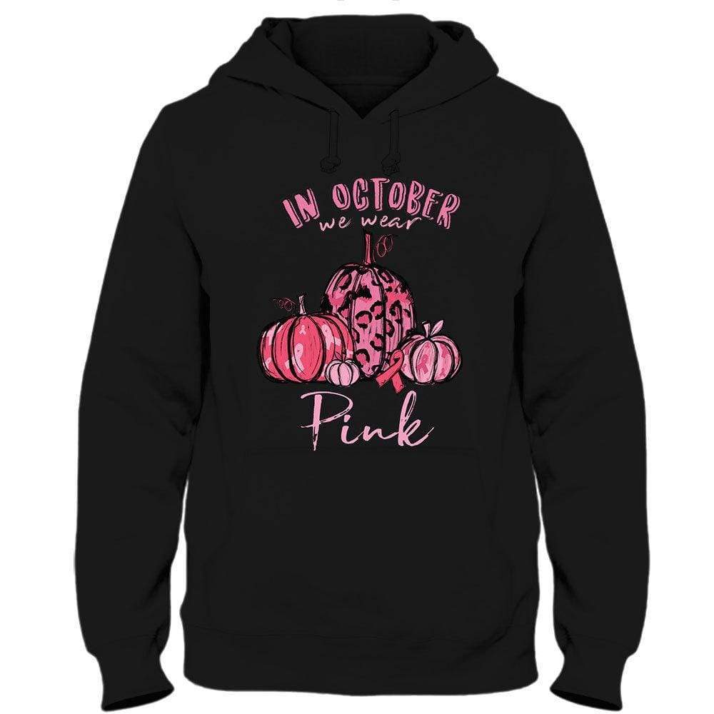 In October We Wear Pink Halloween Breast Cancer Hoodie, Shirt