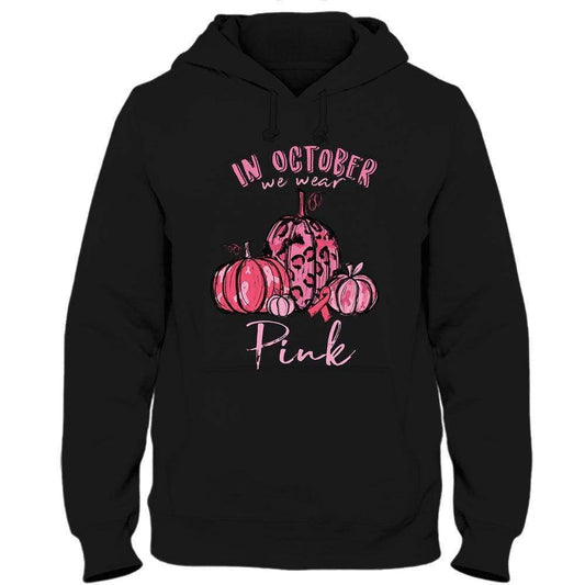 In October We Wear Pink Halloween Breast Cancer Hoodie, Shirt