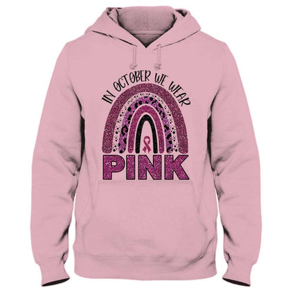 Breast Cancer Awareness Month Shirts Rainbow In October We Wear Pink