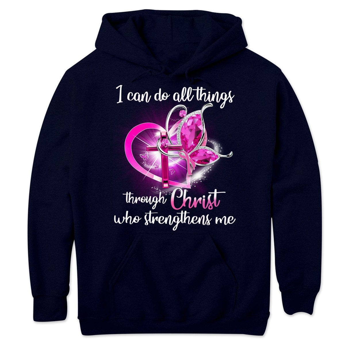 I Can Do All Things Through Christ Breast Cancer Hoodie, Shirts