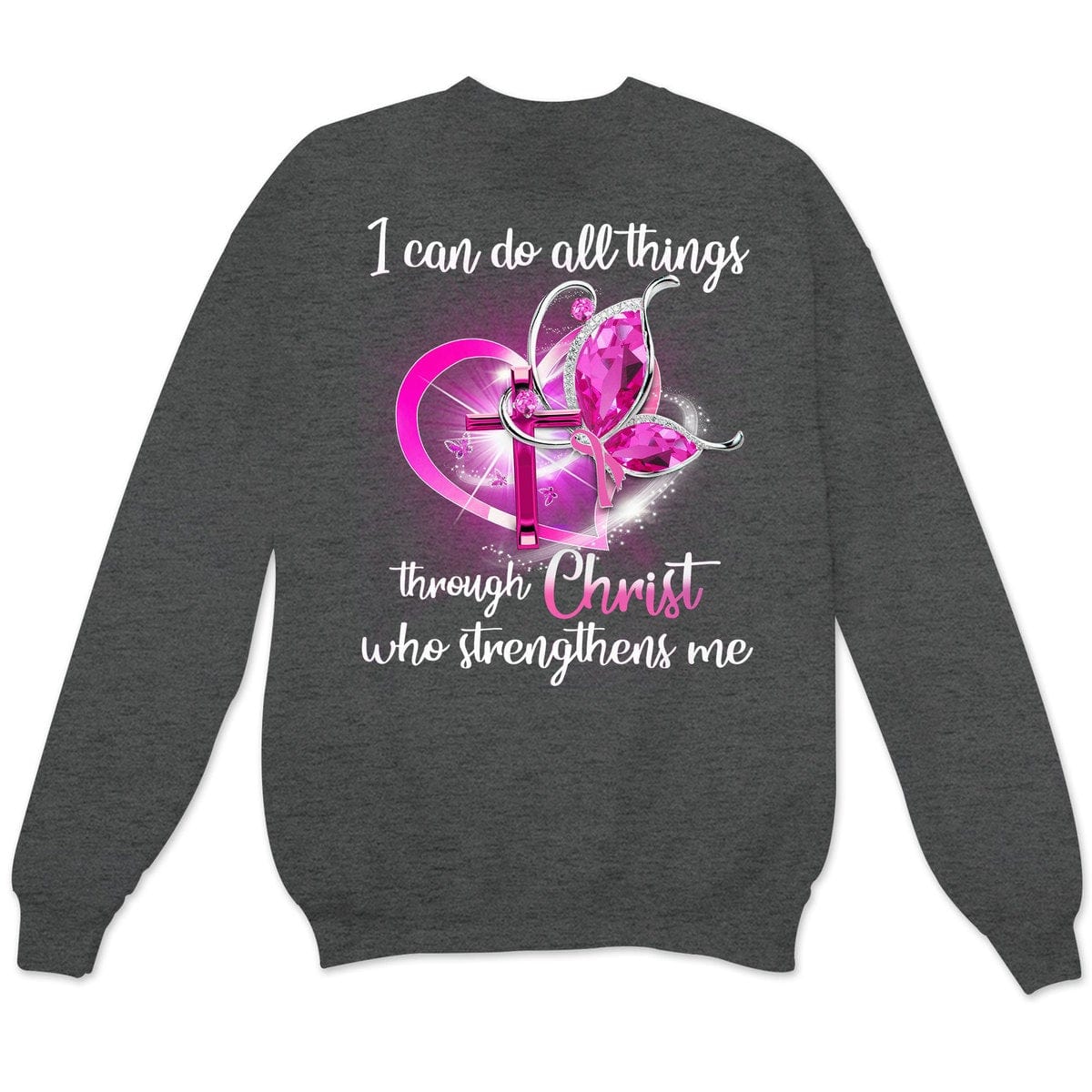 I Can Do All Things Through Christ Breast Cancer Hoodie, Shirts