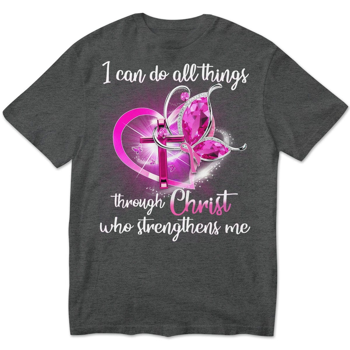 I Can Do All Things Through Christ Breast Cancer Hoodie, Shirts