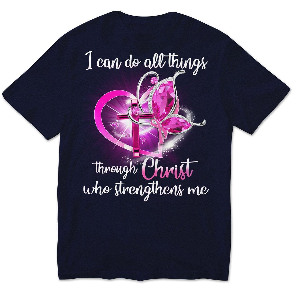 I Can Do All Things Through Christ Breast Cancer Hoodie, Shirts