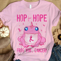 Hop For Hope, Frog You Cancer, Funny Breast Cancer Awareness Shirt