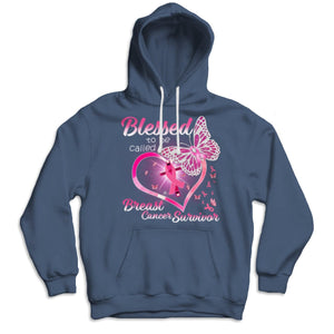 Blessed To Be Called, Pink Ribbon Heart & Butterfly Breast Cancer Survivor Shirts