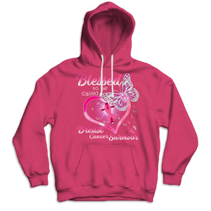 Blessed To Be Called Pink Ribbon Heart & Butterfly Breast Cancer Survivor Shirts