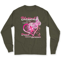 Blessed To Be Called Pink Ribbon Heart & Butterfly Breast Cancer Survivor Shirts