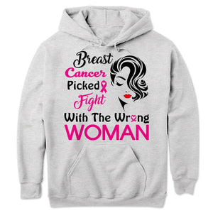 Picked Fight With The Wrong Woman Breast Cancer Survivor T Shirts