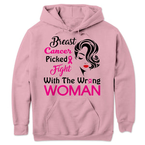 Picked Fight With The Wrong Woman, Breast Cancer Survivor Shirts