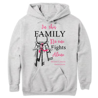 In This Family No One Fights Alone With Key Breast Cancer Long Sleeve Shirts