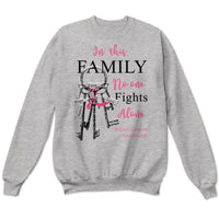 In This Family No One Fights Alone With Key Breast Cancer Hoodie, Shirts