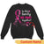 En familia luchamos juntos, sudadera personalizada con lazo de mariposa contra el cáncer de mama, camisetas