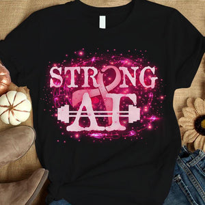 Camiseta Strong At, Warrior contra el cáncer de mama, lazo rosa