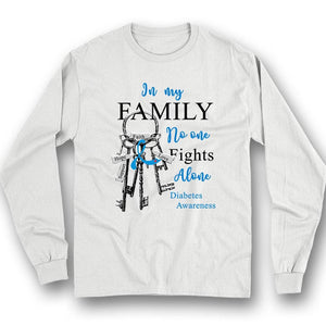 Diabetes Awareness Shirts, In My Family No One Fights Alone, Ribbon Key