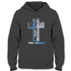 I Can Do All Things, Blue Ribbon Cross, Type 1 Diabetes Awareness Support Shirt