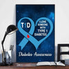 I Love Someone T1D, Type 1 Diabetes Awareness Poster, Canvas, Wall Print Art