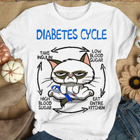 Diabetes Cycle With Cat Diabetes Awareness Sweatshirt, Shirts