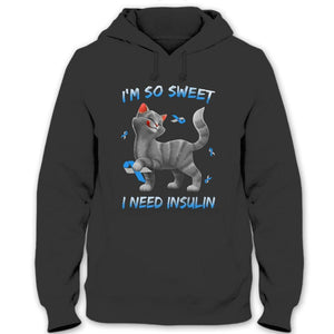 I'm So Sweet, Funny Diabetes Awareness Shirt Ribbon Cat