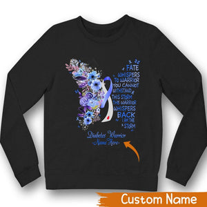 Personalized Diabetes Awareness Support Shirt, I Am The Storm, Butterfly Flower