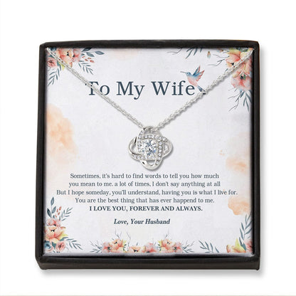 Husband To Wife Necklace - Love Knot Necklace For Wife