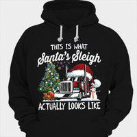 This Is What Santa's Sleigh Actually Looks Like Christmas Trucker Shirts