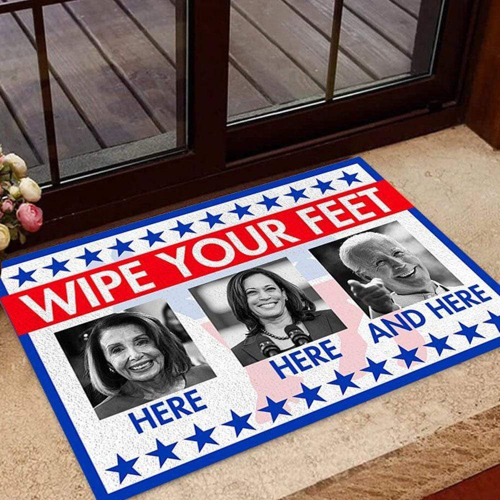 Wipe Your Feet Here Doormat For Donald Trump'fan