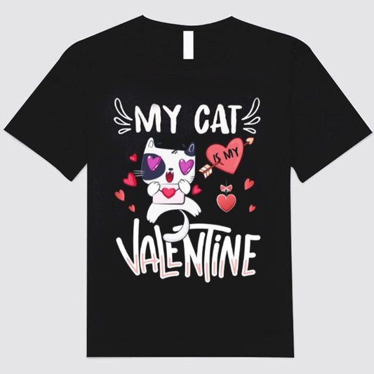 Camisetas Mi gato es mi San Valentín