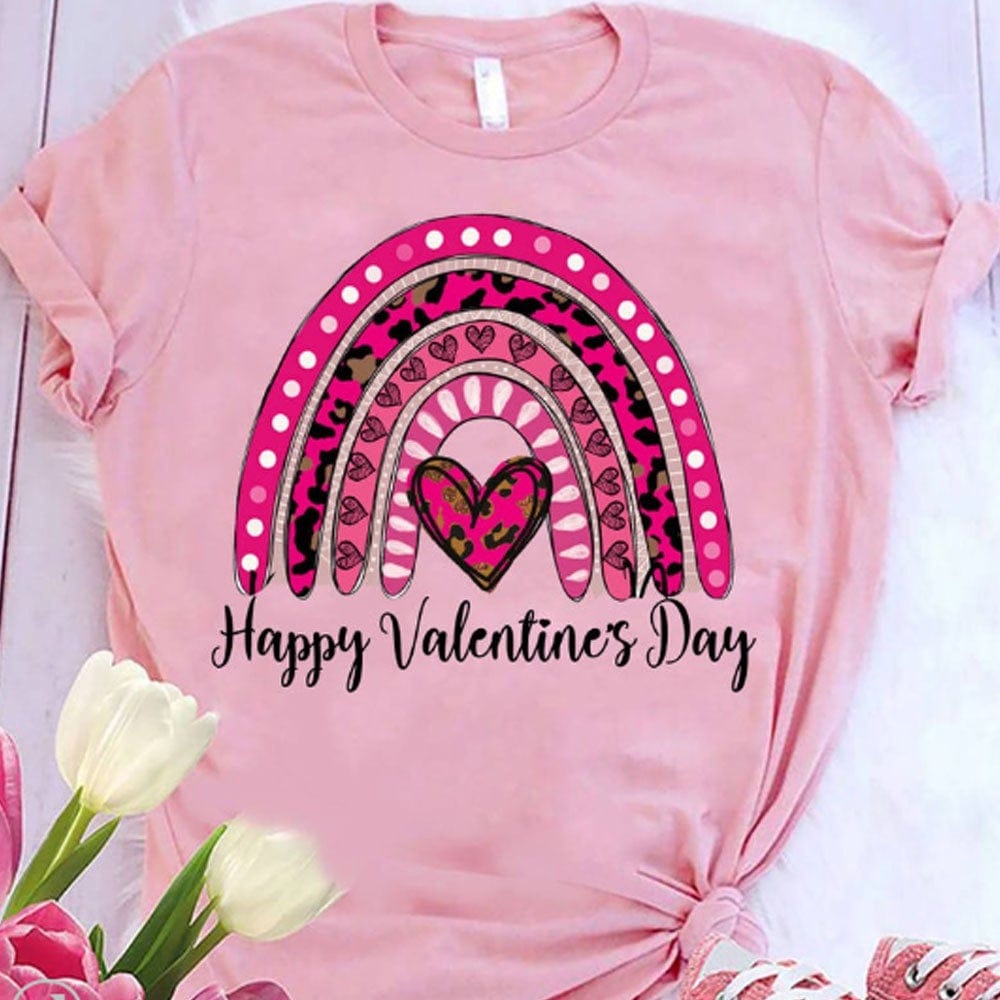 Rainbow Happy Valentine's Day Shirts