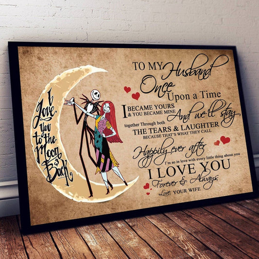 Para mi esposo te amo por siempre y para siempre Póster de San Valentín, lienzo