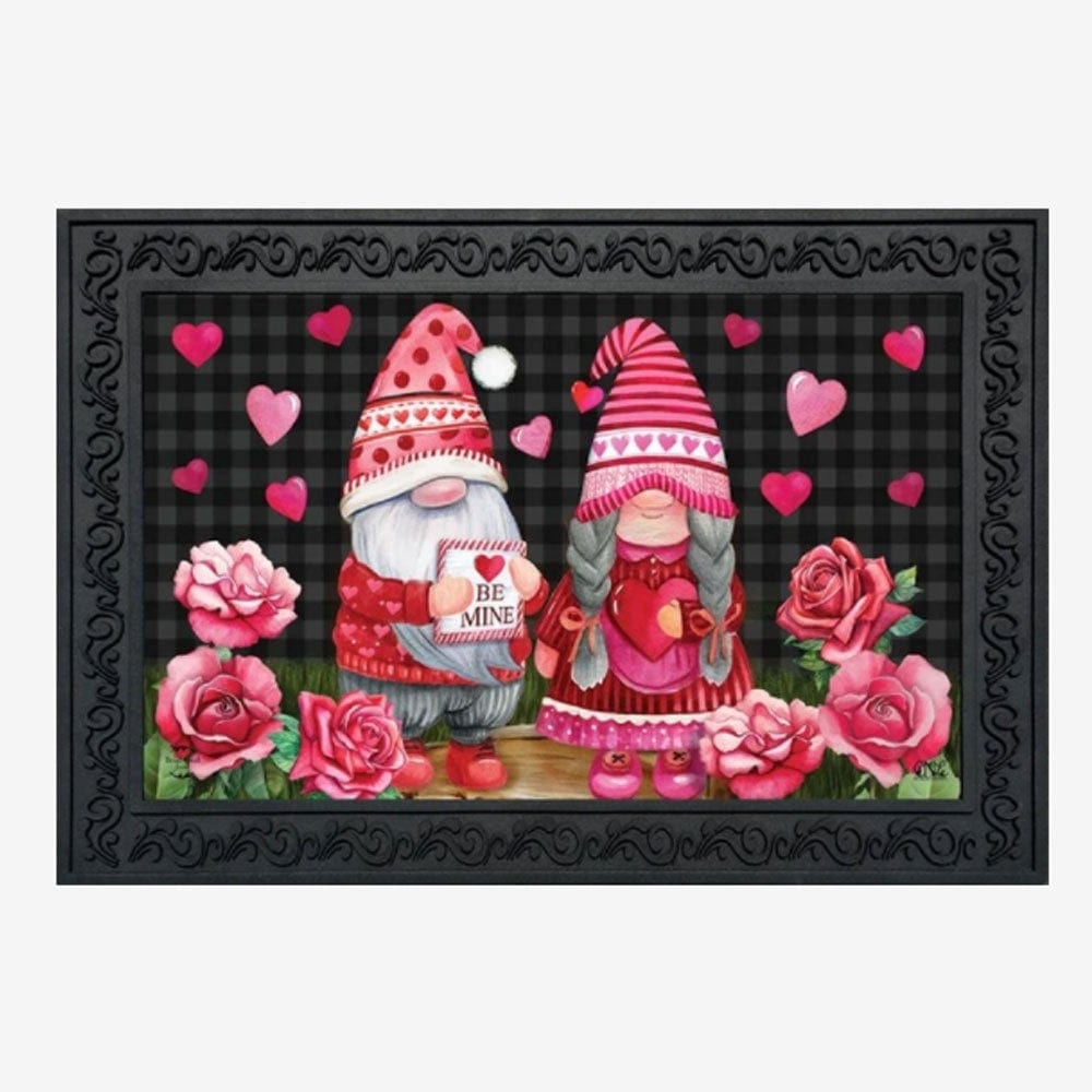 Gnomes Couple Valentine Doormat