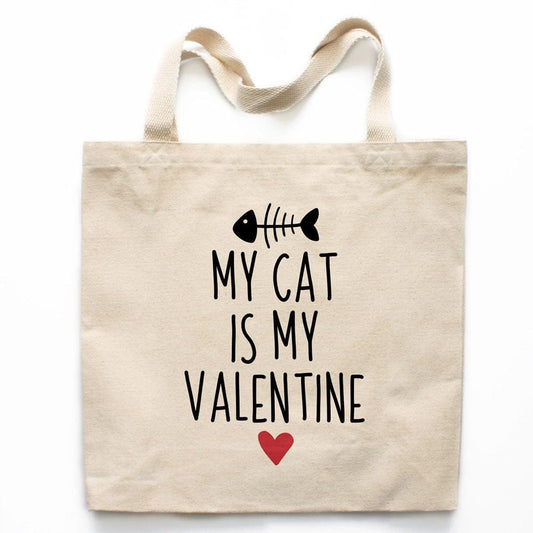 Bolsa de mano Mi gato es mi San Valentín