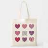 Love Valentine Tote Bag With Hearts