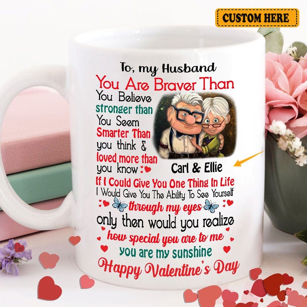 To My Husband Happy Valentine's Day Personalized Mug