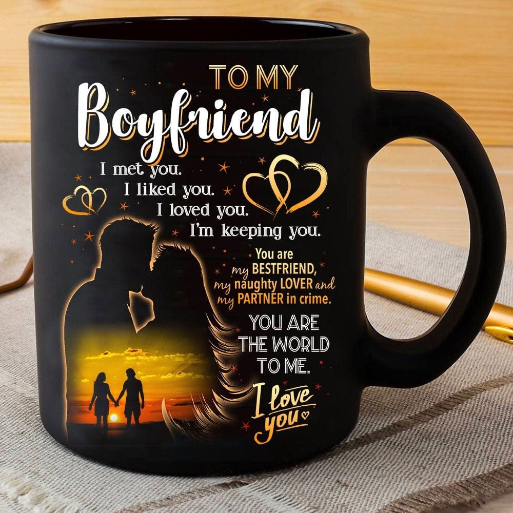 To My Boyfriend You Are The World To Me Valentine Mug