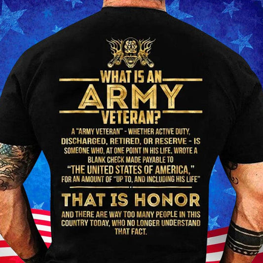 ¿Qué es una camiseta de veterano del ejército?