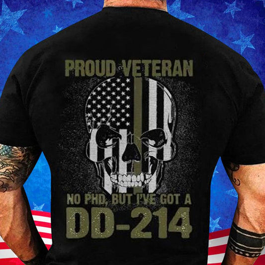 Orgulloso veterano sin doctorado pero con DD 214 Camisetas