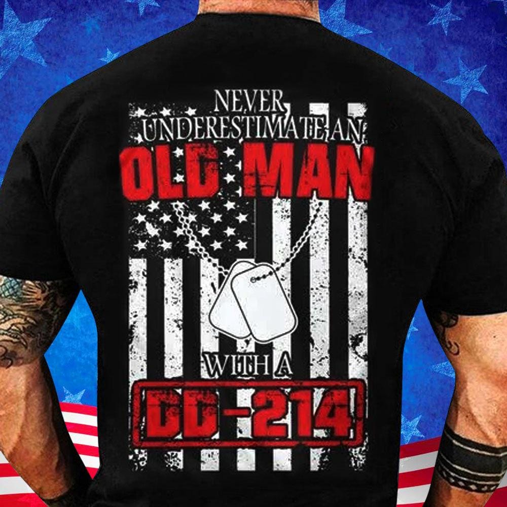 Never Underestimate An Old Man Us Navy Veteran t-shirt by To-Tee