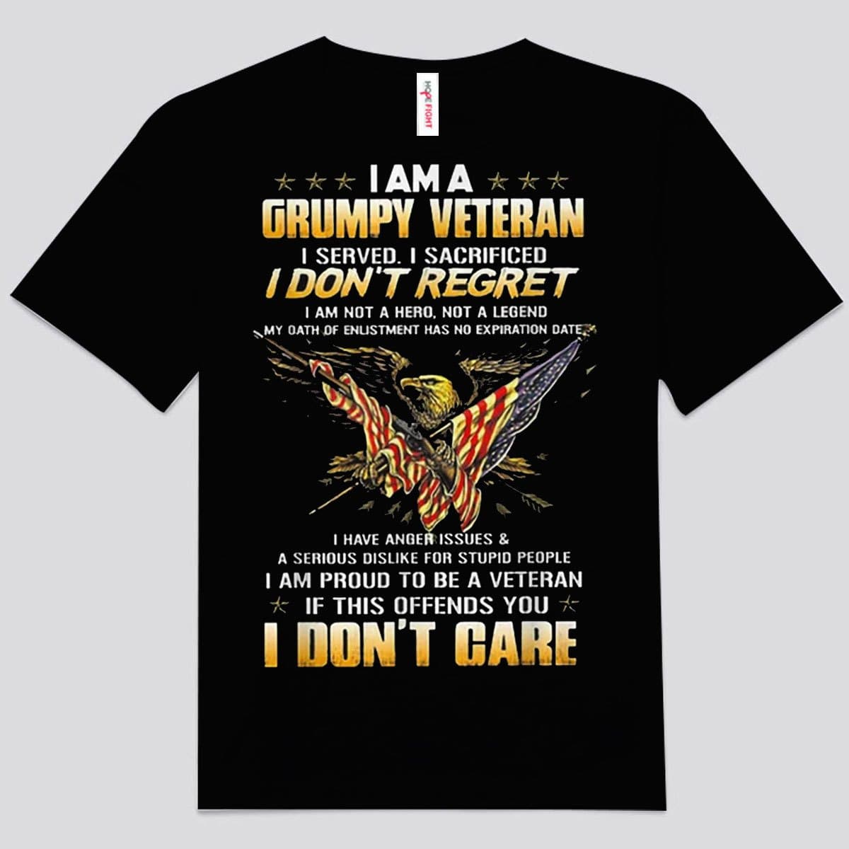 I Am A Grumpy Veteran I don't Regret Eagle Veteran Shirts