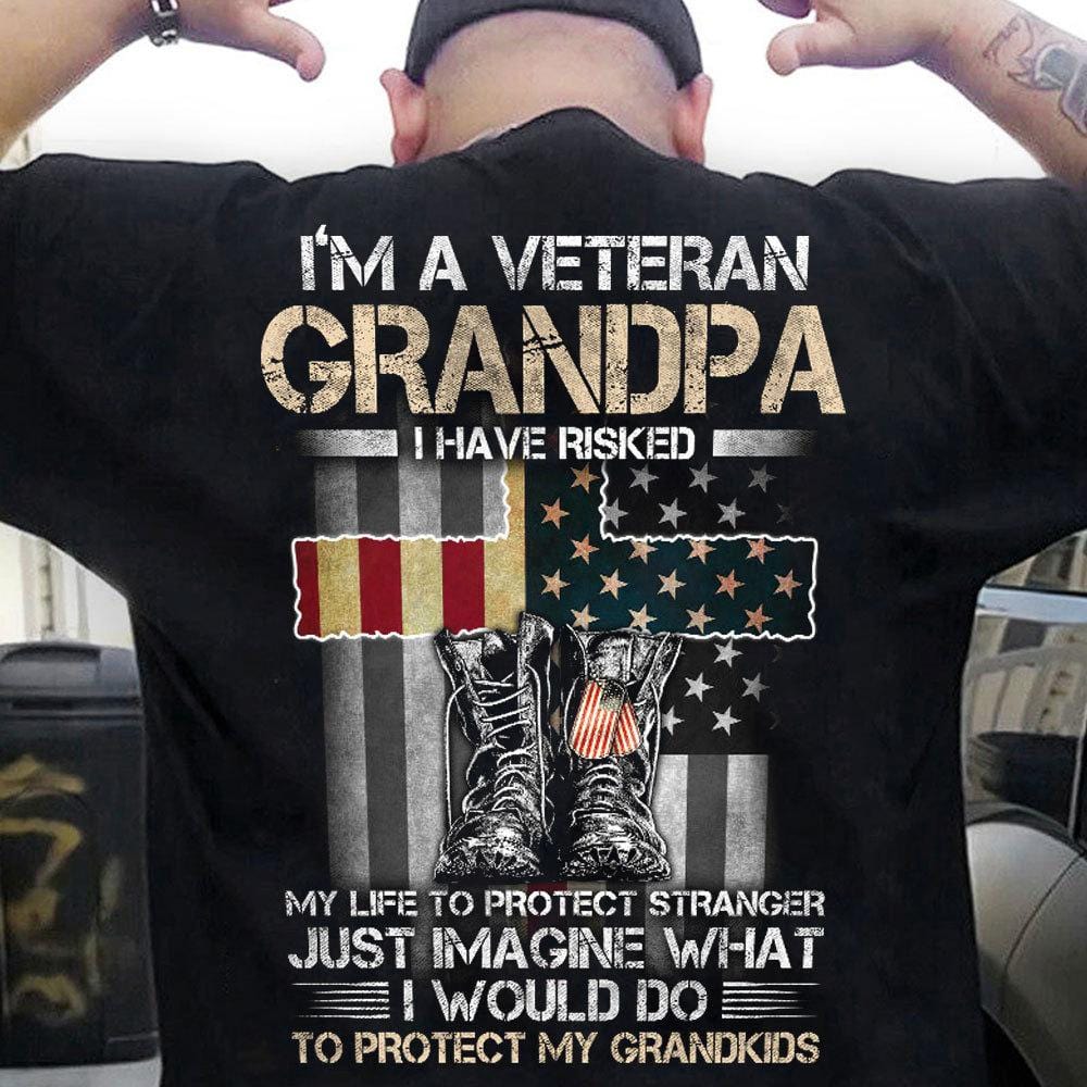 veteran grandpa t shirt