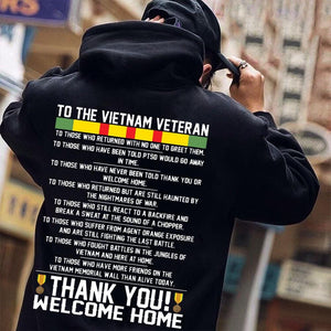 To The Vietnam Veteran Thank You Shirts