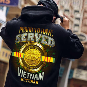 Orgulloso de haber servido - Camisetas de veteranos de Vietnam