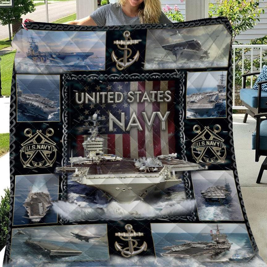 United States Navy Veteran Blanket Fleece & Sherpa