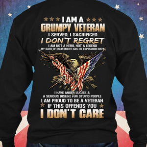 I Am Grumpy Veteran, I Don't Regret Hoodie, Shirts