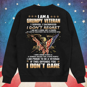 I Am Grumpy Veteran, I Don't Regret Shirts