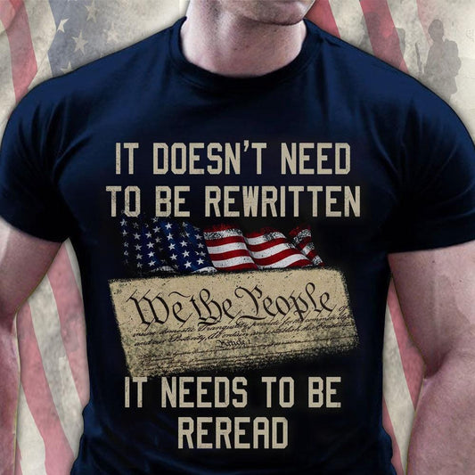 No es necesario reescribirlo, es necesario releerlo, Camisetas de veteranos