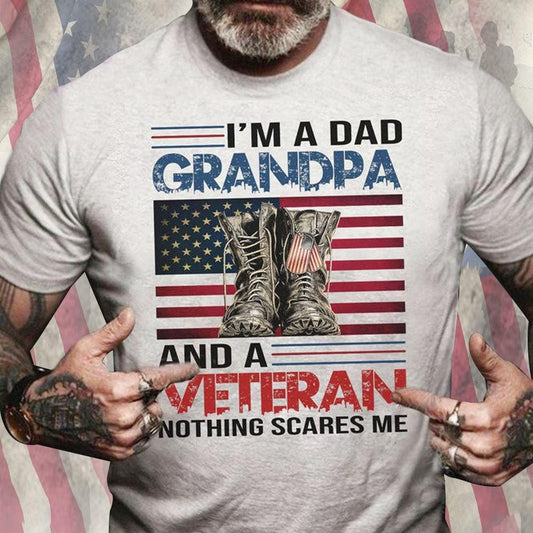 Soy un papá, abuelo y veterano. Camisetas