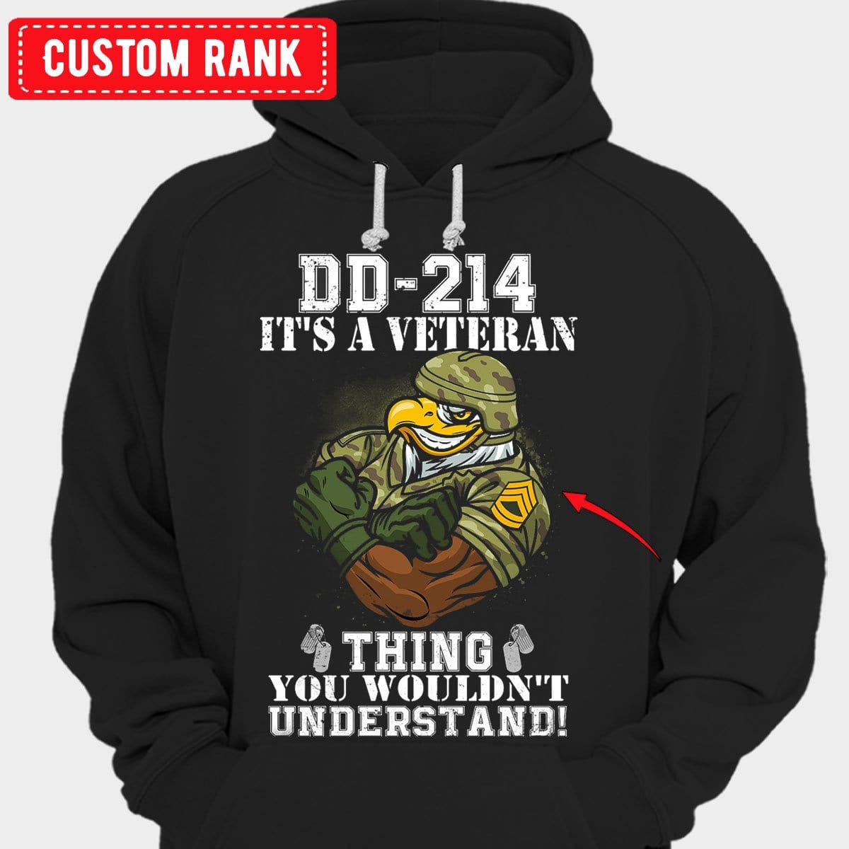 DD 214 Es una cosa de veteranos que no entenderías Sudadera con capucha personalizada, camisetas