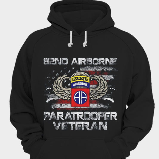 Sudadera con capucha y camisetas de veterano paracaidista de la 82.ª División Aerotransportada
